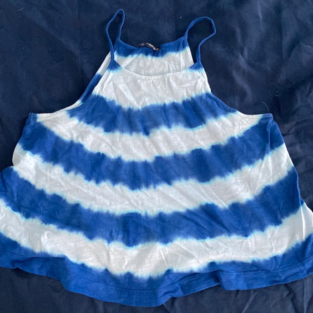 Blue tye dye top